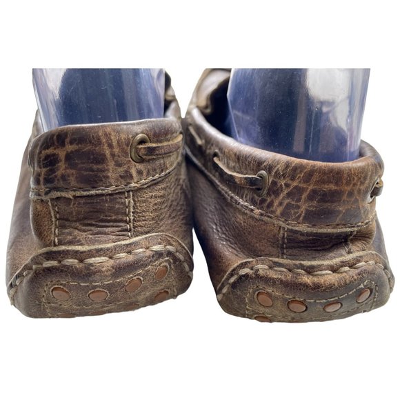 Bed|Stu Men's Dockweiler Brown Leather Casual Loafers Size 12M - Picture 4 of 7